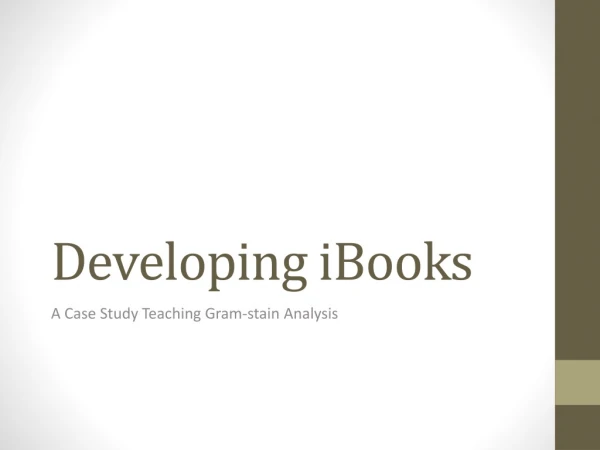 Developing iBooks