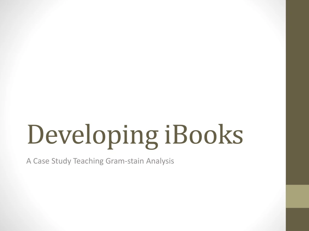 developing ibooks