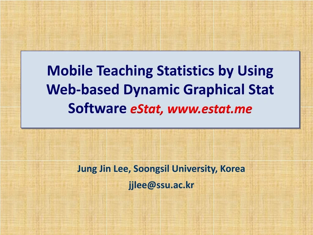 mobile teaching statistics by using web based