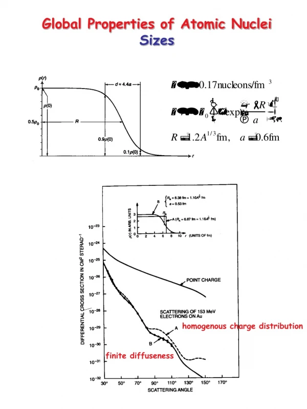 Global Properties of Atomic Nuclei Sizes