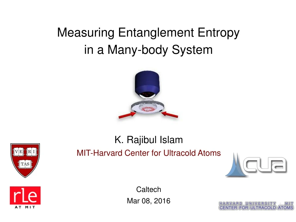 measuring entanglement entropy in a many body