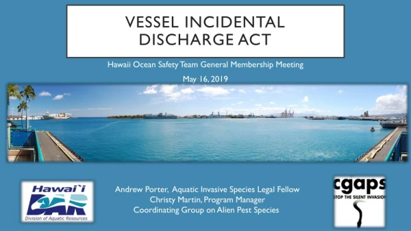 Vessel Incidental discharge Act
