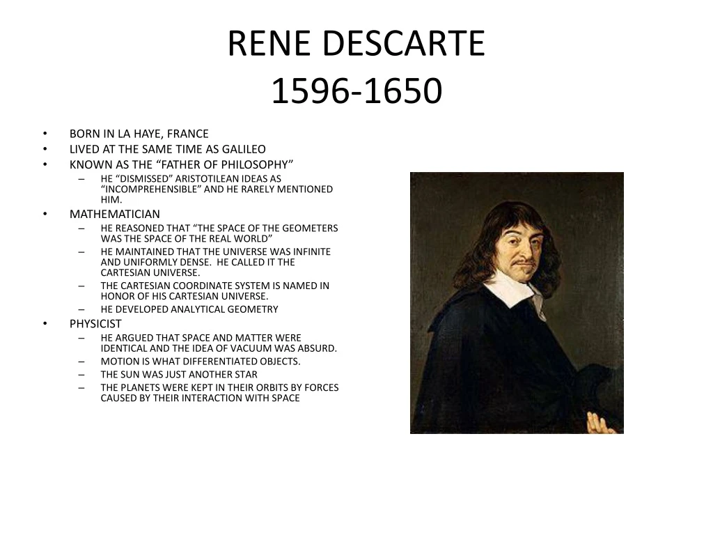 rene descarte 1596 1650