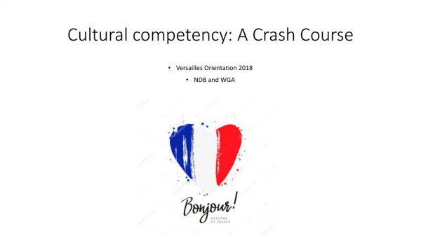 Cultural competency: A Crash Course