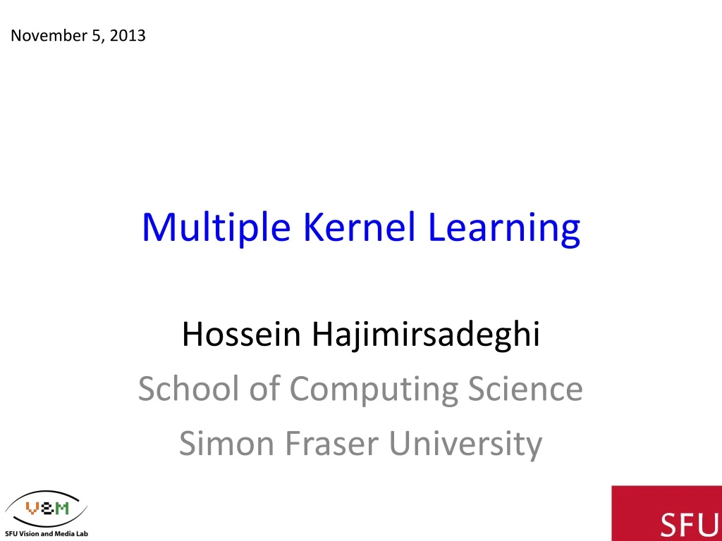 multiple kernel learning