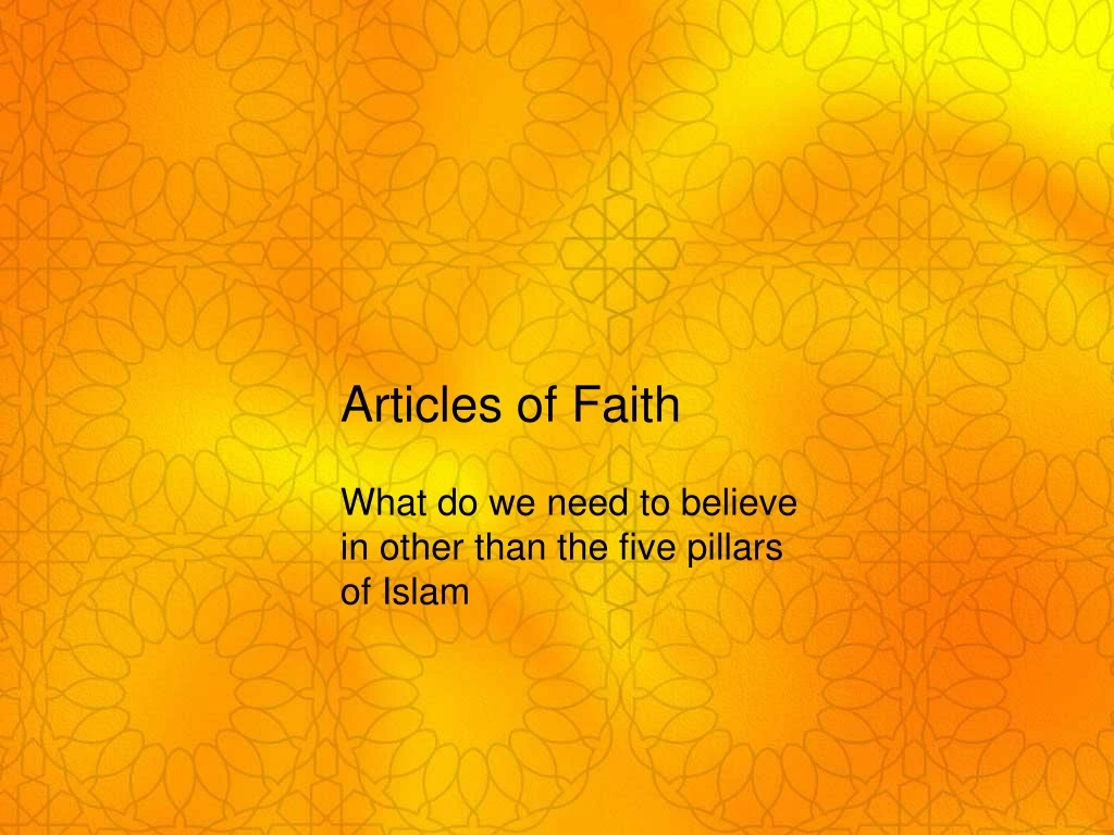 articles of faith