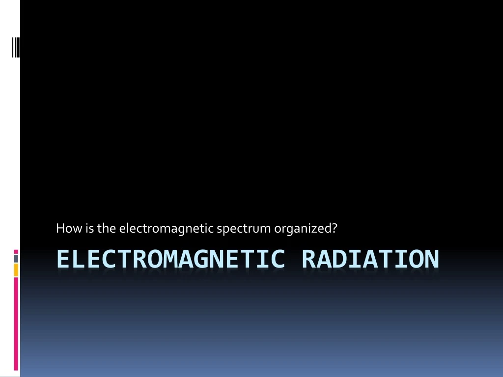 how is the electromagnetic spectrum organized