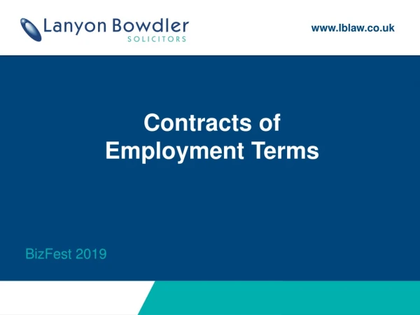 Contracts of Employment Terms