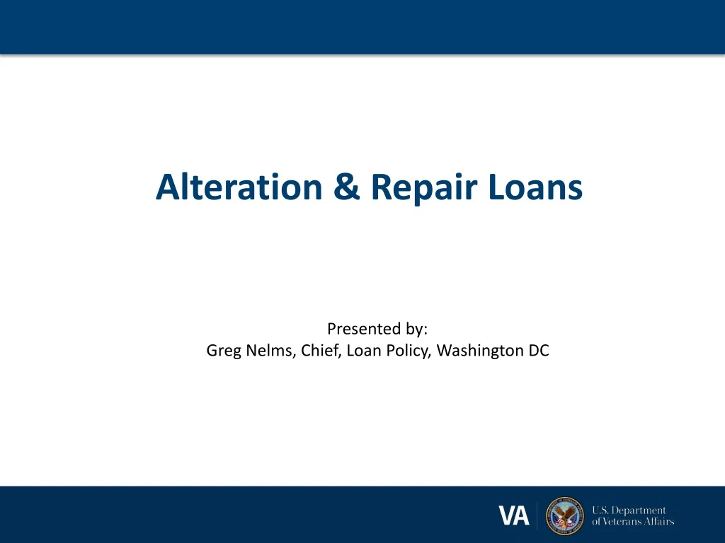 alteration repair loans