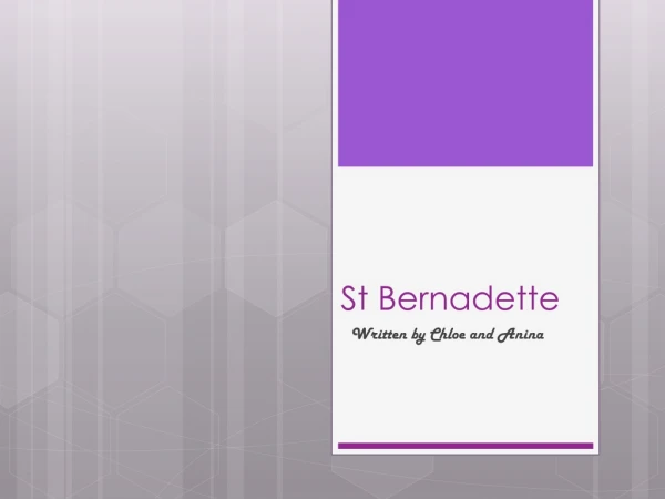 St Bernadette
