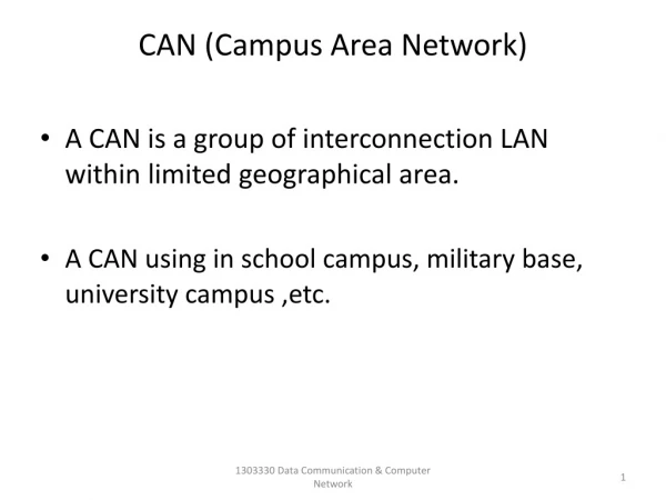 CAN (Campus Area Network)
