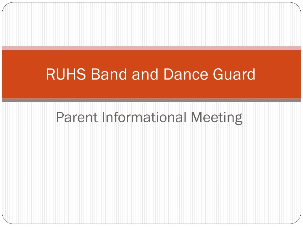 ruhs band and dance guard