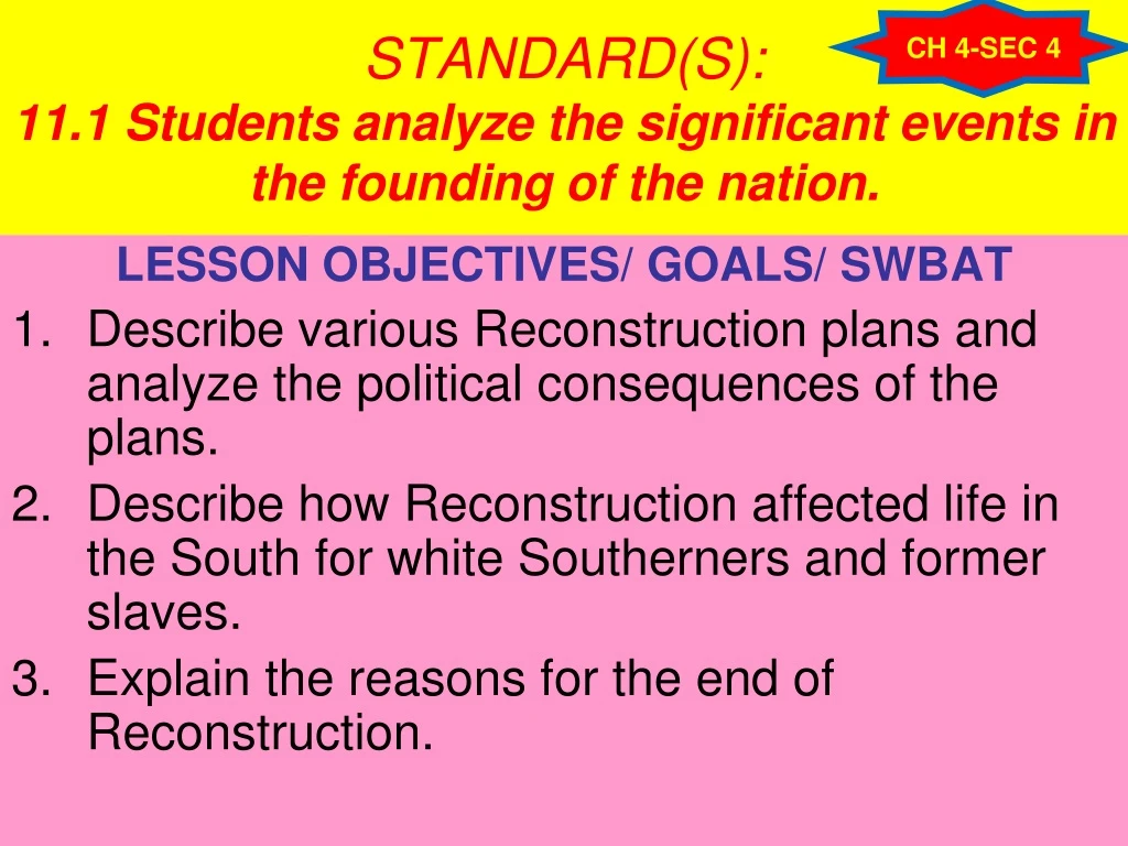 standard s 11 1 students analyze the significant events in the founding of the nation