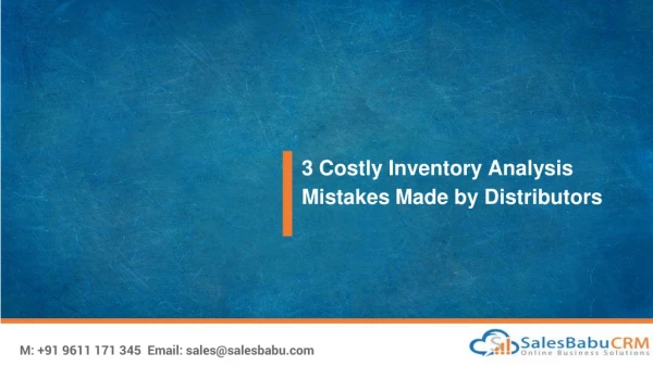 3 costly inventory analysis mistakes made