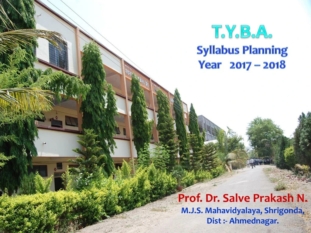 t y b a syllabus planning year 2017 2018