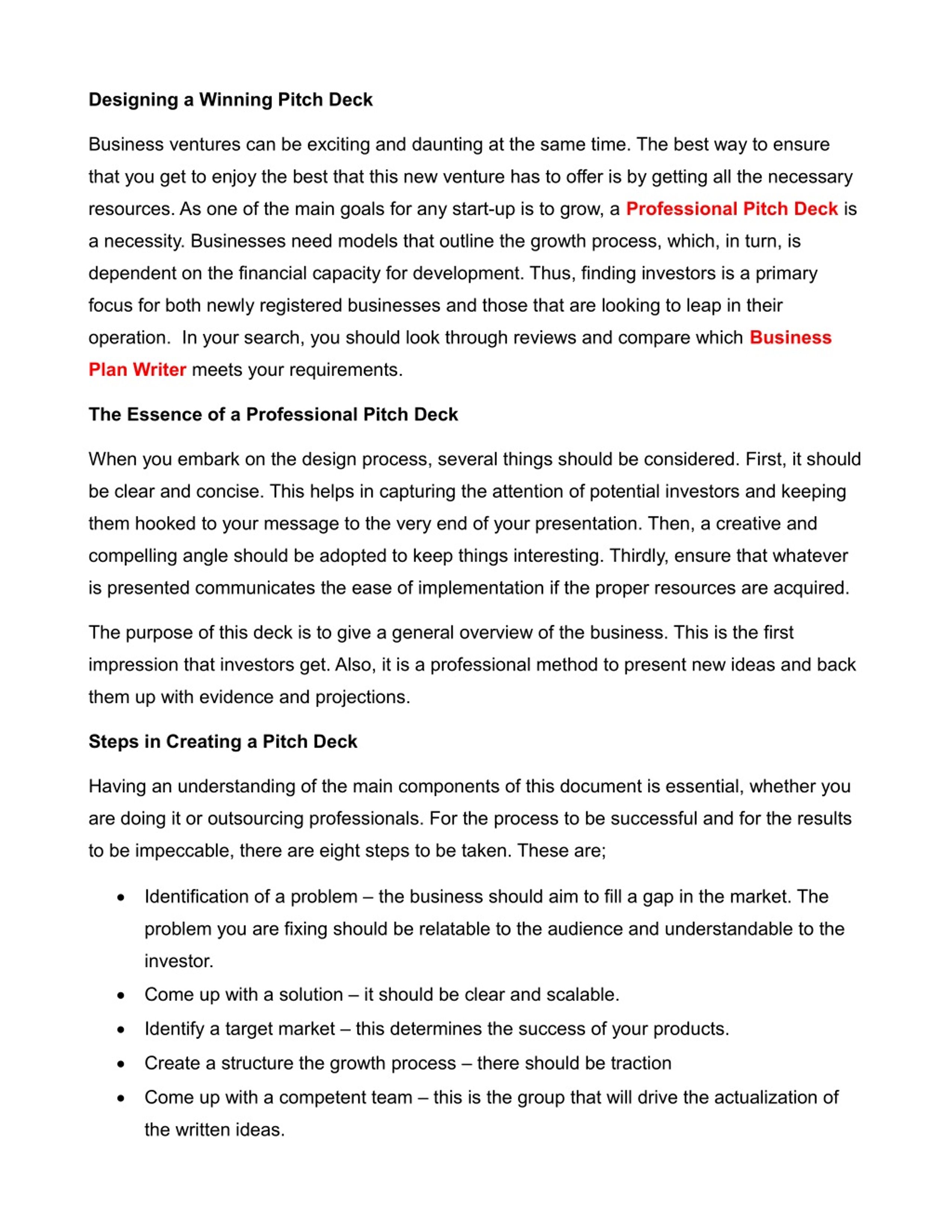 PPT - Designing a Winning Pitch Deck PowerPoint Presentation, free ...