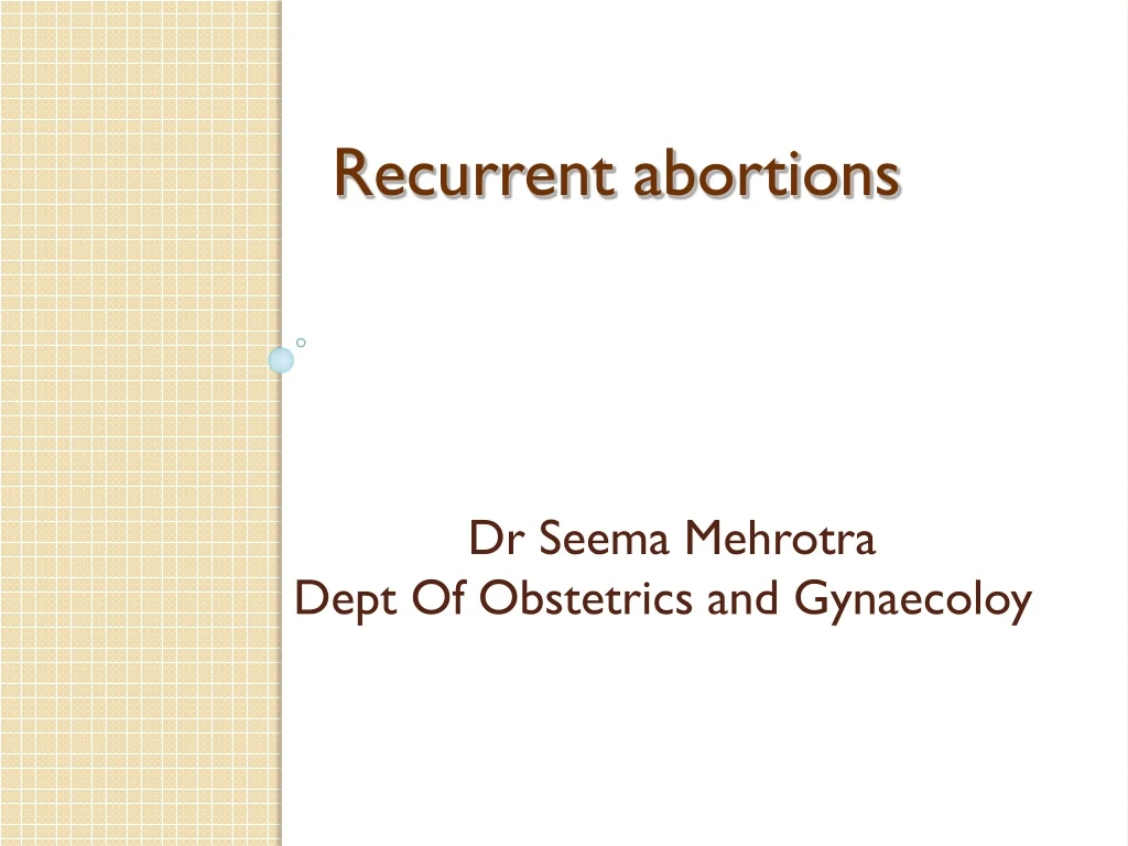 dr seema mehrotra dept of obstetrics and gynaecoloy