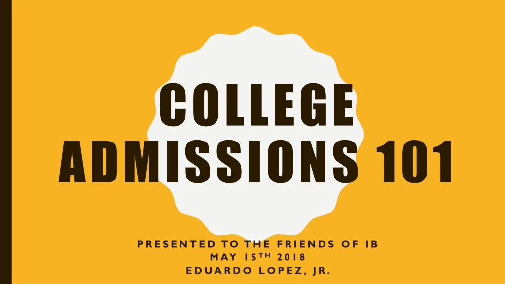 presentation college admissions