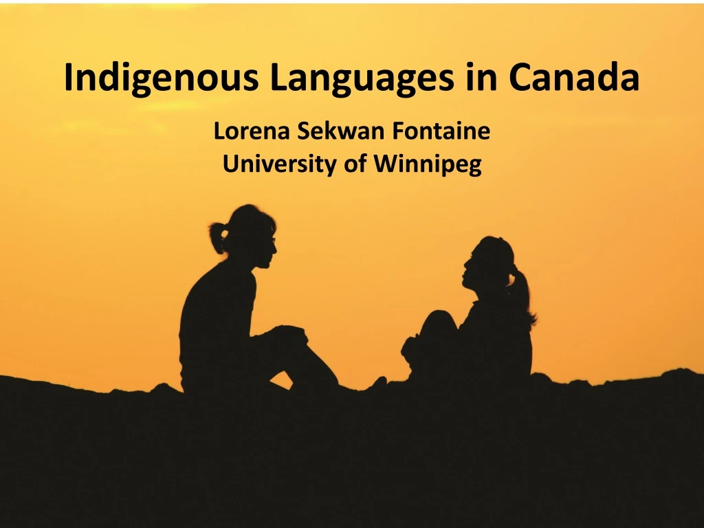 indigenous languages in canada