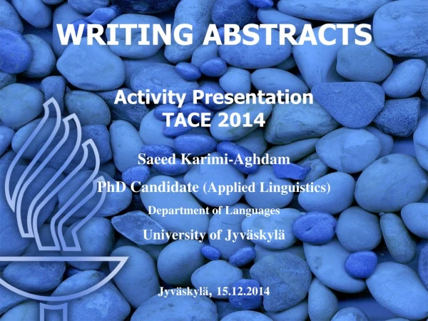 WRITING ABSTRACTS Activity Presentation TACE 2014