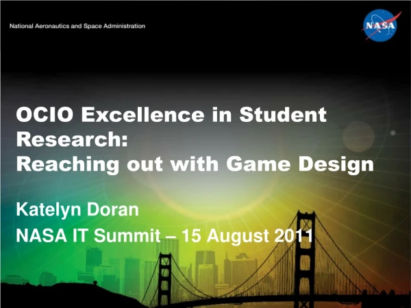 OCIO Excellence in Student Research: Reaching out with Game Design