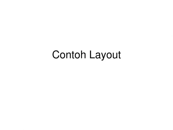 Contoh Layout