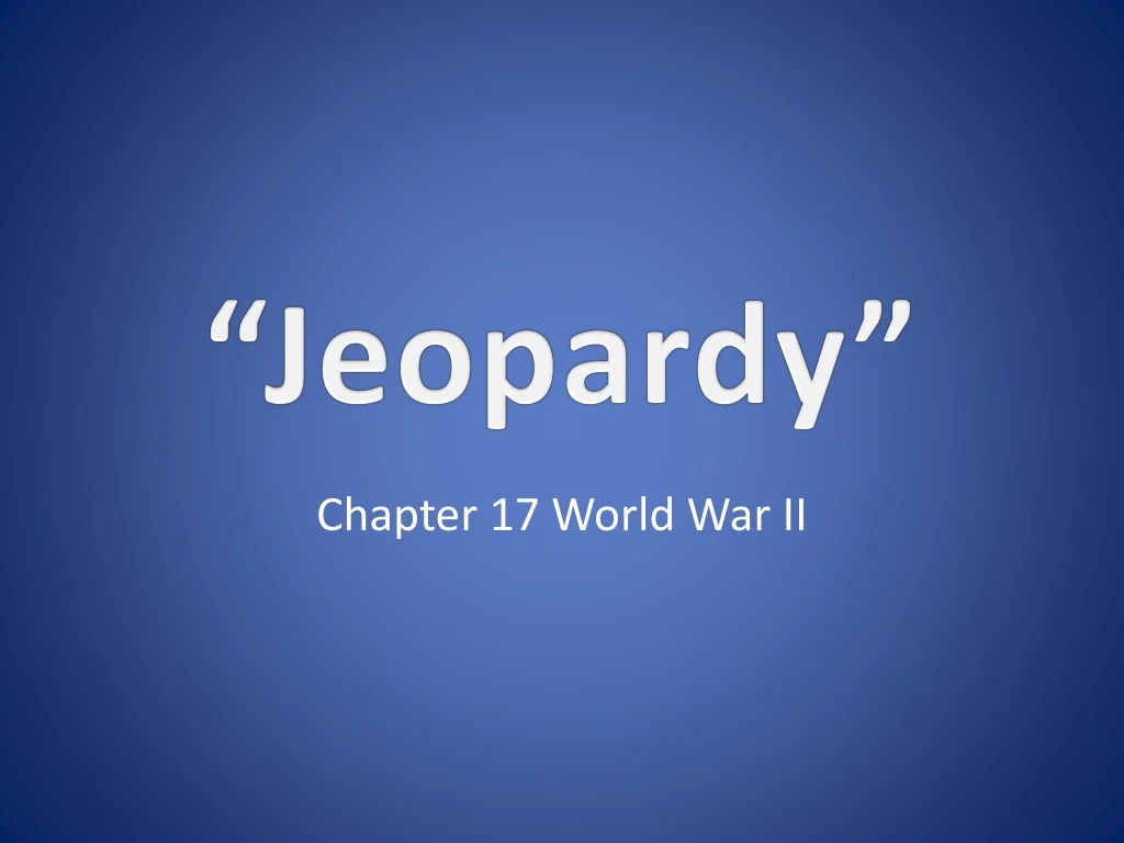 jeopardy