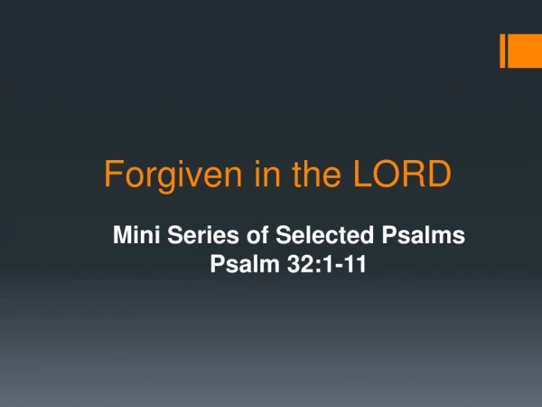 Forgiven in the LORD