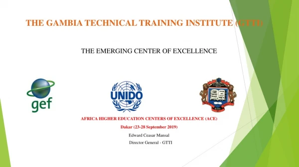 THE EMERGING CENTER OF EXCELLENCE AFRICA HIGHER EDUCATION CENTERS OF EXCELLENCE (ACE)