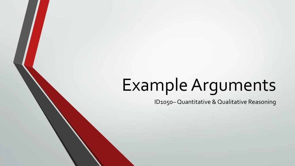 example arguments