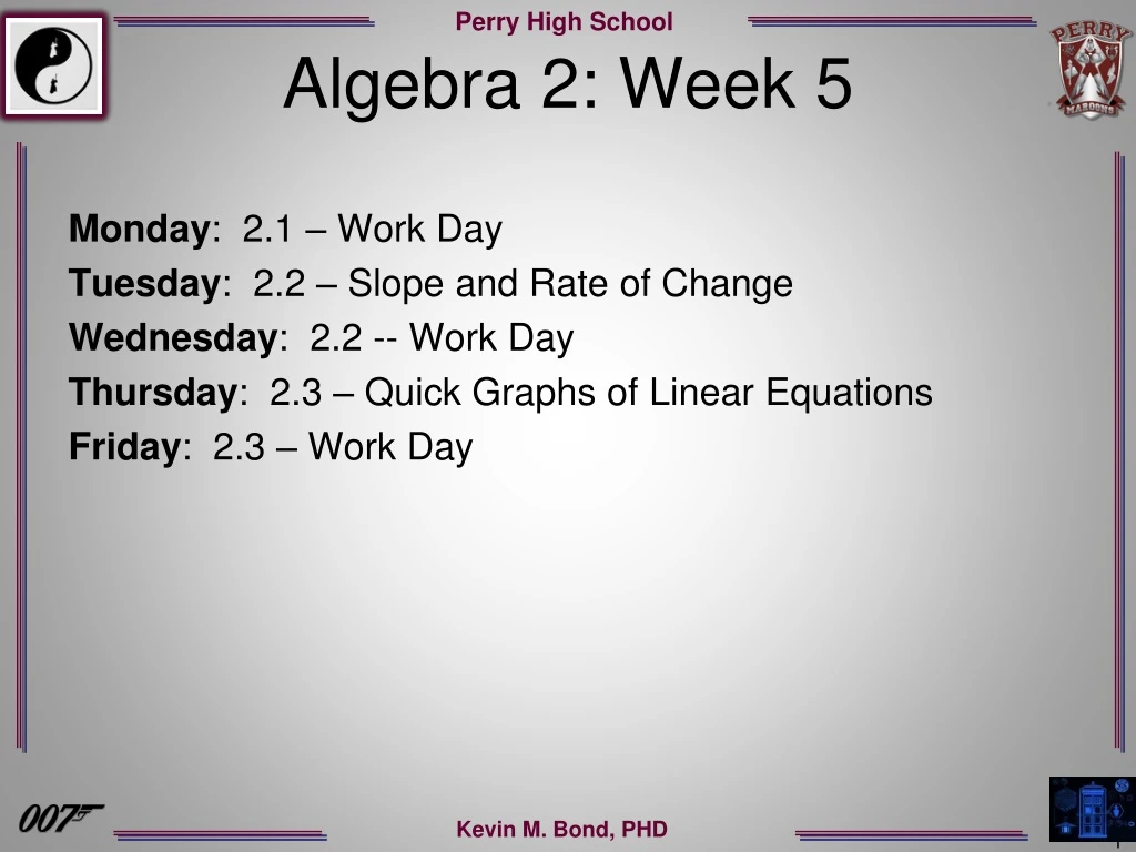 algebra 2 week 5