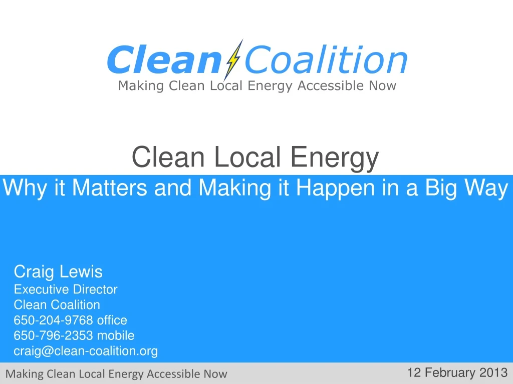 clean local energy why it matters and making
