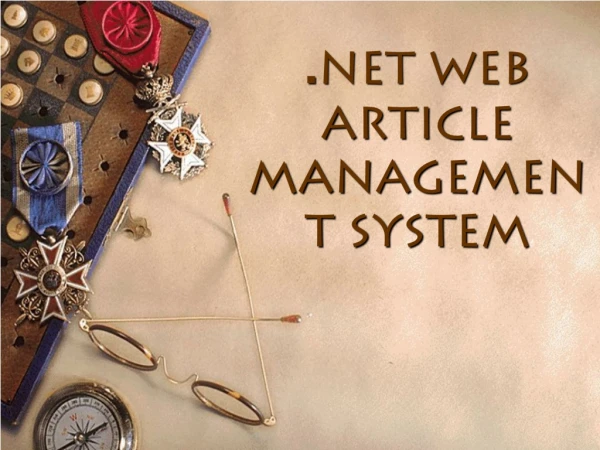 . NET WEB ARTICLE MANAGEMENT SYSTEM
