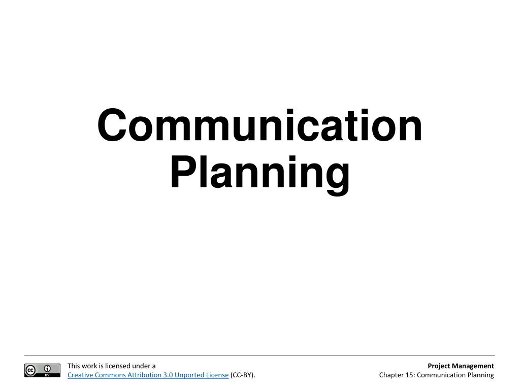 communication planning