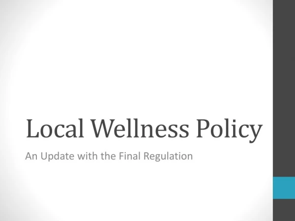 Local Wellness Policy