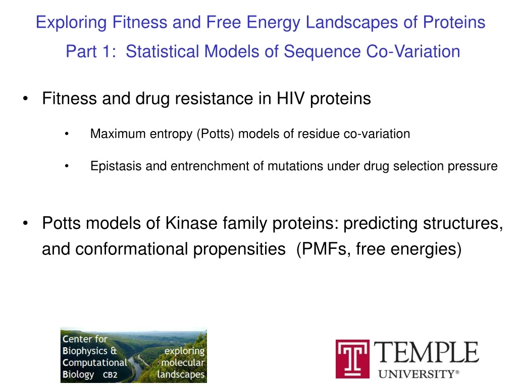 exploring fitness and free energy landscapes