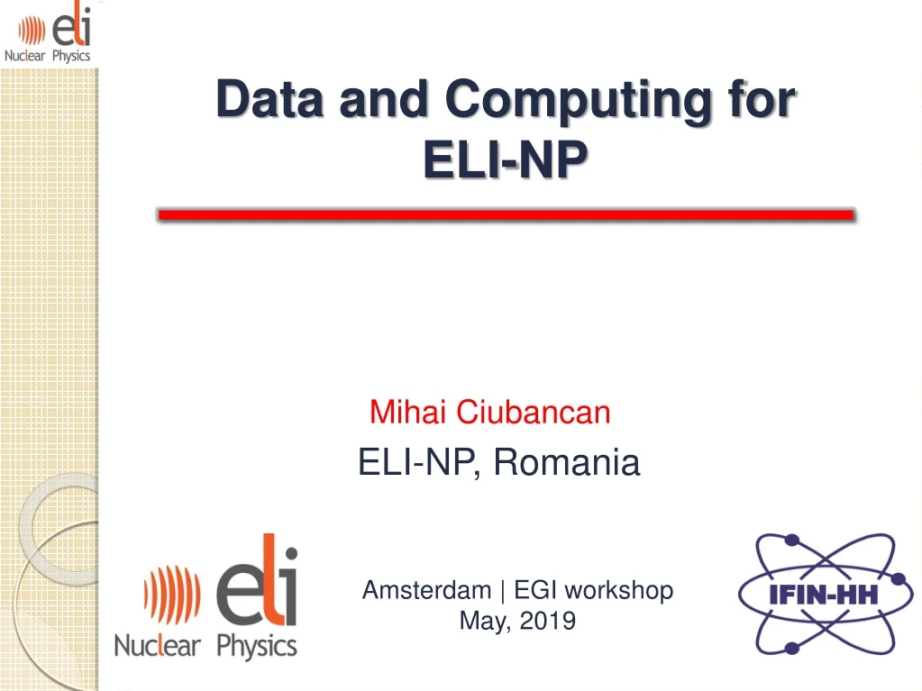 data and computing for eli np