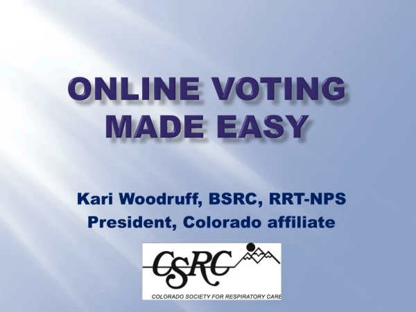 Online Voting Made Easy