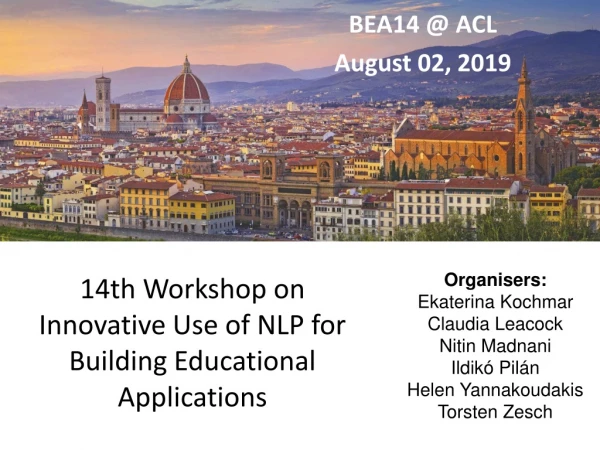 14th Workshop on Innovative Use of NLP for Building Educational Applications