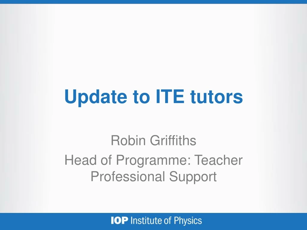 update to ite tutors
