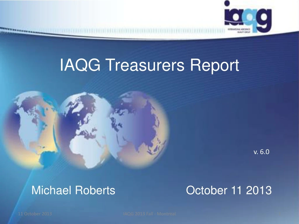 iaqg treasurers report