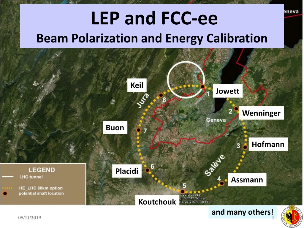 lep and fcc ee beam polarization and energy