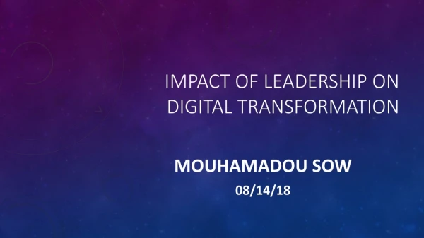 Impact of Leadership on Digital Transformation
