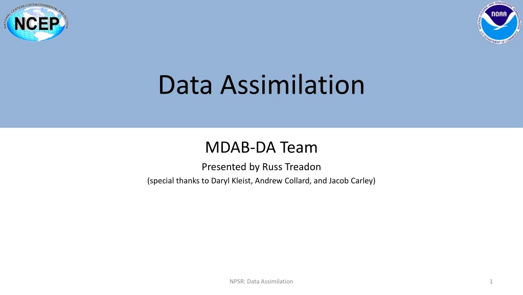 data assimilation