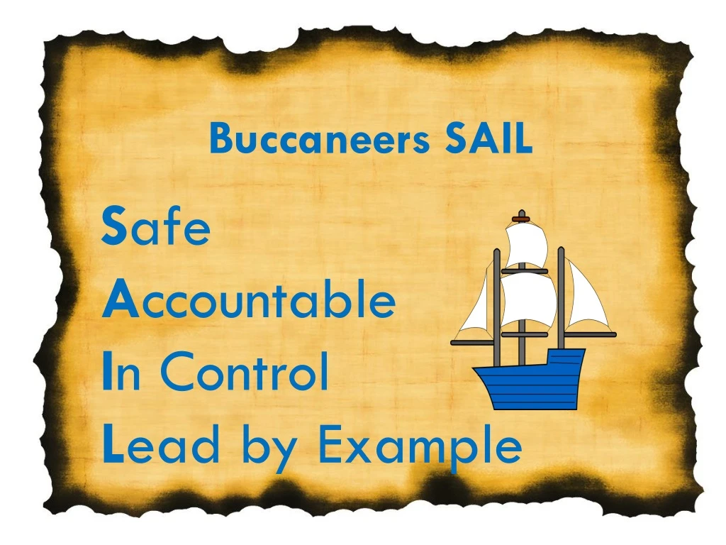 buccaneers sail s afe a ccountable i n control