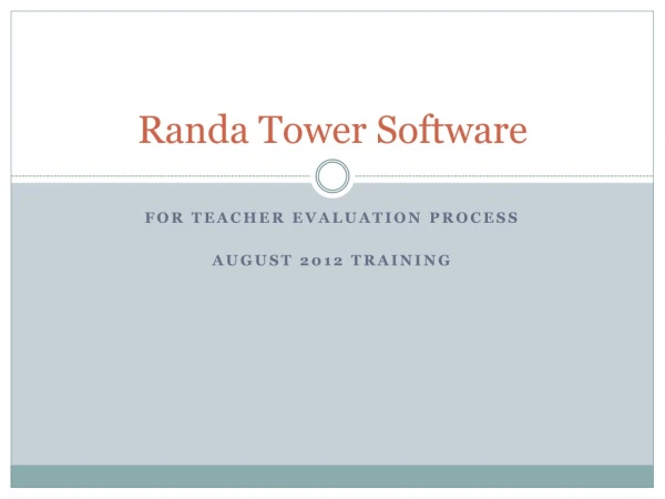 Randa Tower Software