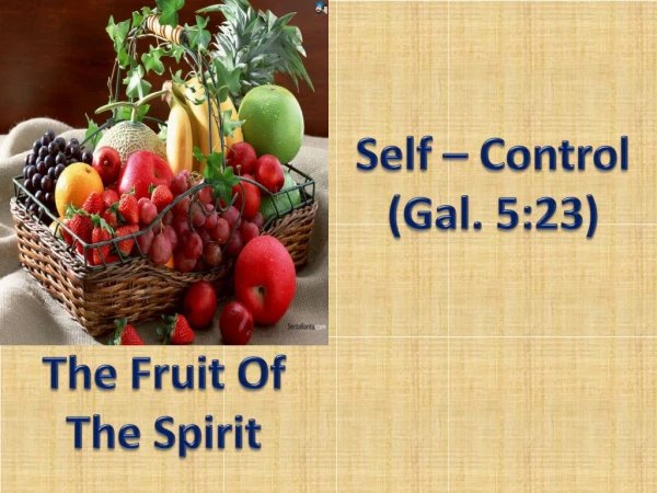 The Fruit Of The Spirit