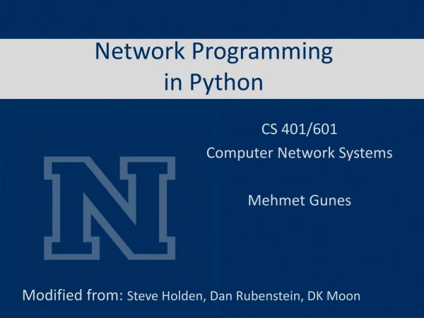 Network Programming in Python
