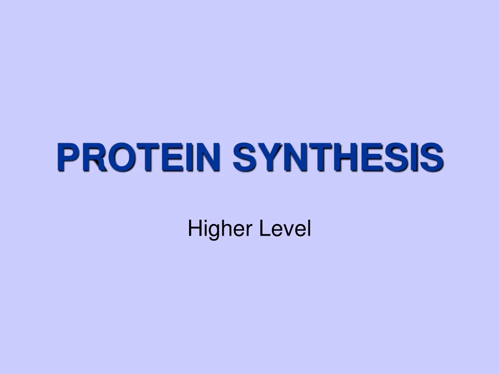 protein synthesis