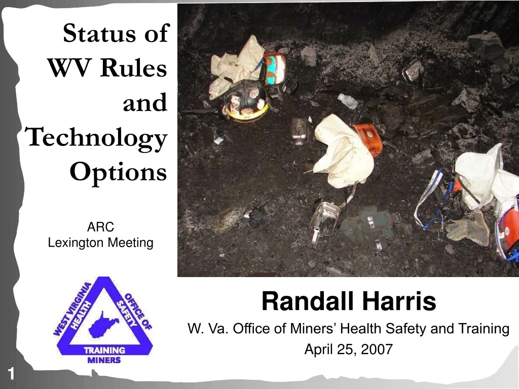 status of wv rules and technology options